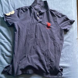 Blue and red U.S Polo assassin short sleeve button up shirt men’s small